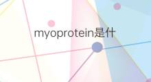 myoprotein是什么意思 myoprotein的中文翻译、读音、例句