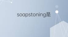 soapstoning是什么意思 soapstoning的中文翻译、读音、例句
