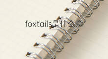 foxtails是什么意思 foxtails的中文翻译、读音、例句