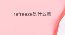 refreeze是什么意思 refreeze的翻译、读音、例句、中文解释