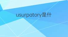usurpatory是什么意思 usurpatory的中文翻译、读音、例句