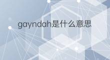 gayndah是什么意思 gayndah的中文翻译、读音、例句