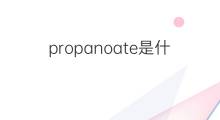 propanoate是什么意思 propanoate的中文翻译、读音、例句