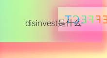 disinvest是什么意思 disinvest的中文翻译、读音、例句