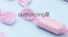 authorizing是什么意思 authorizing的中文翻译、读音、例句