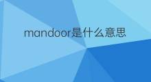 mandoor是什么意思 mandoor的中文翻译、读音、例句