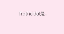 fratricidal是什么意思 fratricidal的中文翻译、读音、例句
