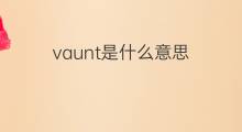 vaunt是什么意思 vaunt的中文翻译、读音、例句