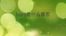 baro是什么意思 baro的中文翻译、读音、例句