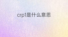 crp1是什么意思 crp1的中文翻译、读音、例句
