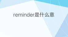 reminder是什么意思 reminder的中文翻译、读音、例句