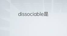 dissociable是什么意思 dissociable的中文翻译、读音、例句