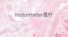 motormeter是什么意思 motormeter的翻译、读音、例句、中文解释