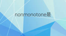 nonmonotone是什么意思 nonmonotone的中文翻译、读音、例句
