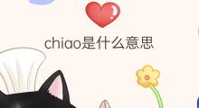 chiao是什么意思 chiao的中文翻译、读音、例句