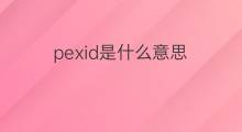 pexid是什么意思 pexid的中文翻译、读音、例句