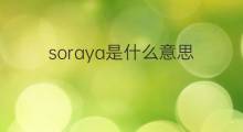 soraya是什么意思 soraya的中文翻译、读音、例句