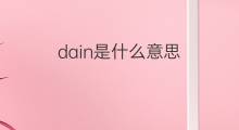 dain是什么意思 dain的中文翻译、读音、例句
