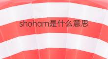 shoham是什么意思 英文名shoham的翻译、发音、来源