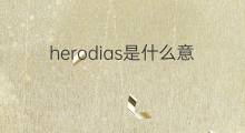 herodias是什么意思 herodias的中文翻译、读音、例句