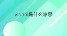 viadril是什么意思 viadril的中文翻译、读音、例句