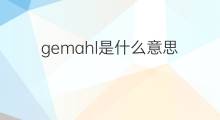 gemahl是什么意思 gemahl的中文翻译、读音、例句