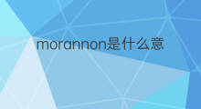 morannon是什么意思 morannon的中文翻译、读音、例句