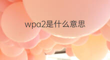 wpa2是什么意思 wpa2的中文翻译、读音、例句