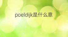 poeldijk是什么意思 poeldijk的中文翻译、读音、例句