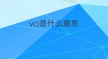 vci是什么意思 vci的中文翻译、读音、例句