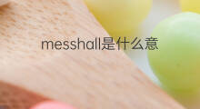 messhall是什么意思 messhall的中文翻译、读音、例句
