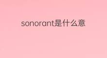sonorant是什么意思 sonorant的中文翻译、读音、例句