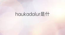 haukadalur是什么意思 haukadalur的中文翻译、读音、例句