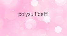 polysulfide是什么意思 polysulfide的中文翻译、读音、例句