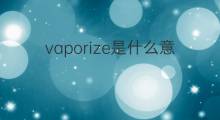 vaporize是什么意思 vaporize的中文翻译、读音、例句