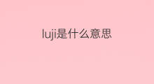 luji是什么意思 英文名luji的翻译、发音、来源
