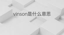 vinson是什么意思 vinson的中文翻译、读音、例句