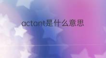 actant是什么意思 actant的中文翻译、读音、例句