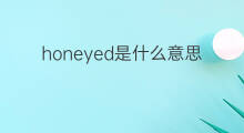 honeyed是什么意思 honeyed的翻译、读音、例句、中文解释