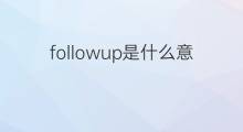 followup是什么意思 followup的中文翻译、读音、例句