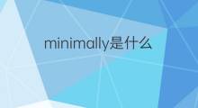 minimally是什么意思 minimally的中文翻译、读音、例句