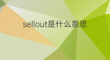 sellout是什么意思 sellout的中文翻译、读音、例句