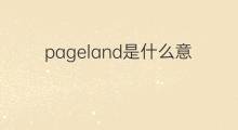 pageland是什么意思 pageland的中文翻译、读音、例句