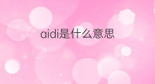 aidi是什么意思 aidi的中文翻译、读音、例句