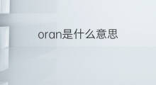 oran是什么意思 oran的中文翻译、读音、例句