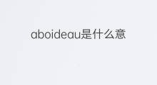 aboideau是什么意思 aboideau的中文翻译、读音、例句