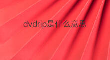 dvdrip是什么意思 dvdrip的中文翻译、读音、例句