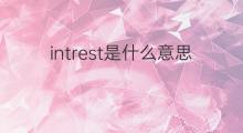 intrest是什么意思 intrest的中文翻译、读音、例句