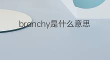 branchy是什么意思 branchy的中文翻译、读音、例句