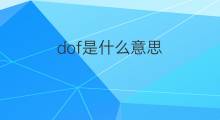 dof是什么意思 dof的中文翻译、读音、例句